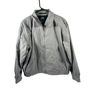 Weatherproof Jacket XL Tan Full Zip Harrington Windbreaker Mens